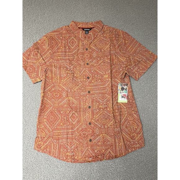 Sherpa Adventure Gear Khamsu Sort sleeve Shirt Button 360 aged brick red‎ XL - Picture 1 of 5